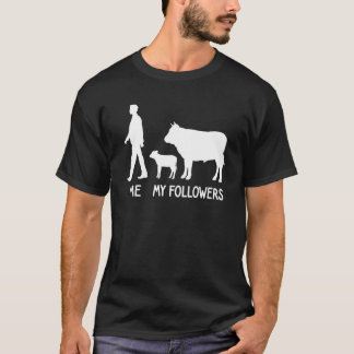 Jag Min följare Cow Mjölk Farmer Cute Animal Socia T Shirt