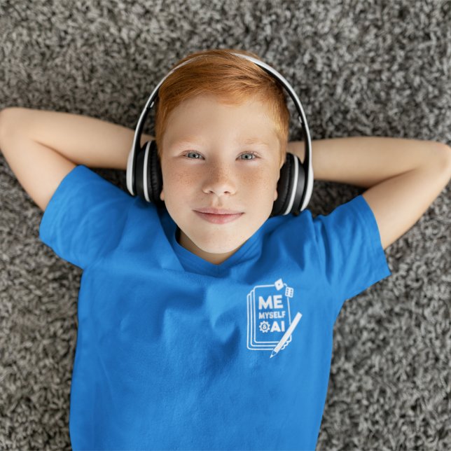 Jag, min och AI, White Art Boys Shirt T (Skapare uppladdad)