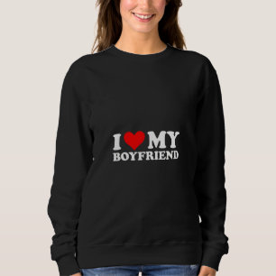 Jag ❤️ min pojkvän svettskjorta t shirt