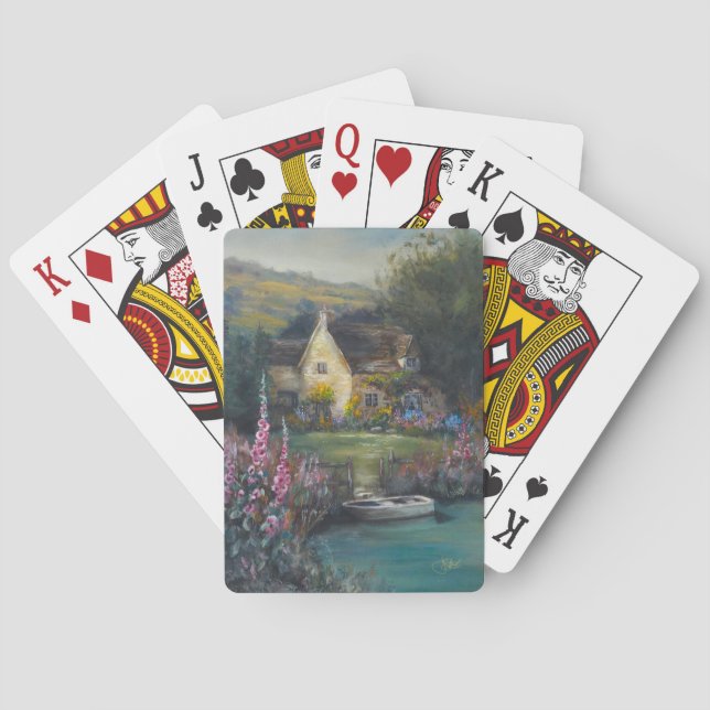 "Jag minns" engelsk stuga Casinokort (Baksidan)