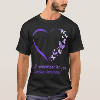 Jag minns för Alzheimer Awareness Apparat T Shirt