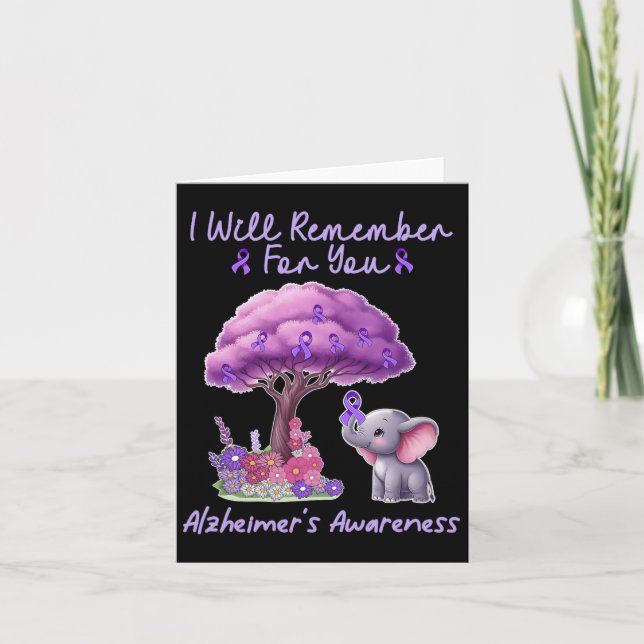 Jag minns för dig Elephant Lila Heimerheimer Kort (Framsida)