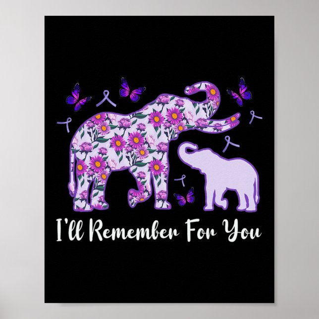 Jag minns för din Lila Elephant Heimerheimer Poster (Framsidan)