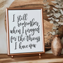 Jag minns fortfarande när jag bad om sak