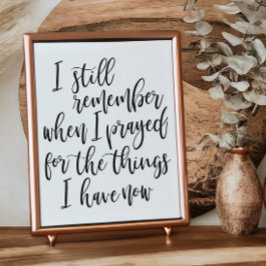 Jag minns fortfarande när jag bad om sak poster