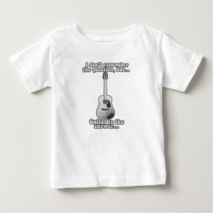 Jag minns inte frågan, men gitarr är svar t shirt
