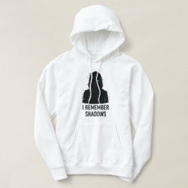 Jag minns skuggor - Glitched Hooded Figur Design Hoodie