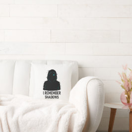 Jag minns skuggor - Glitched Hooded Figur Design Kudde