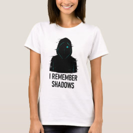 Jag minns skuggor - Glitched Hooded Figur Design T Shirt