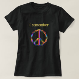 "Jag minns" text med fredssymbol T Shirt
