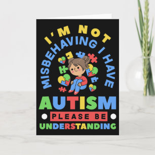 Jag Misbär Mig Inte Jag Har Autismmedvetenhet Auti Kort