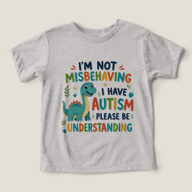 Jag misbehär mig inte, jag har autism t shirt (Design Framsida)