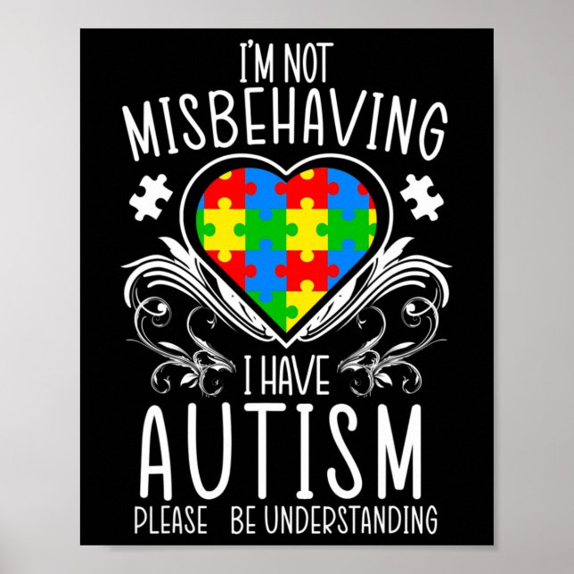 Jag misbehaver mig inte, jag har stöd för autismme poster (Framsidan)