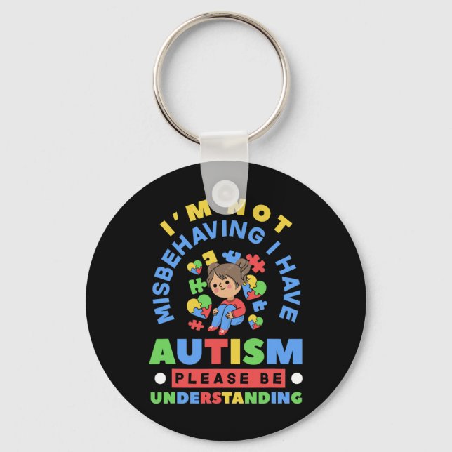 Jag Misparar Inte Jag Har Autismmedvetenhet Autist Nyckelring (Framsida)