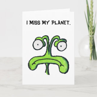 JAG MISS MITT PLANET-blankgratulationskort Kort
