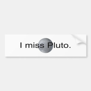 Jag missa pluto bildekal
