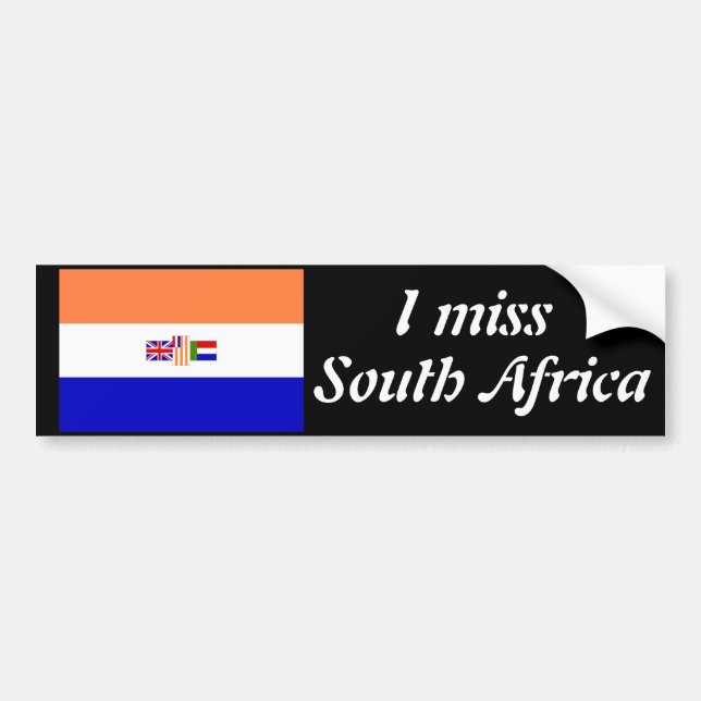 Jag missa Sydafrika Bildekal (Framsidan)