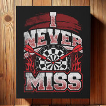 Jag missar aldrig - Dart Player Wall Art 16 x 20 t