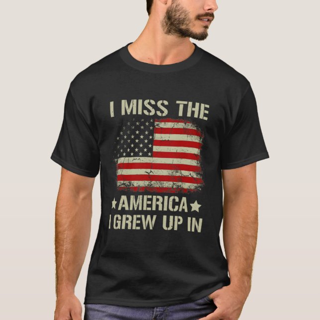 Jag missar Amerika jag växte upp i amerikanska Fla T Shirt (Framsida)