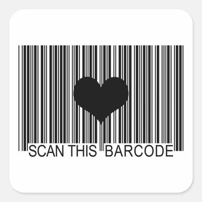 JAG MISSAR DIG BARCODE FYRKANTIGT KLISTERMÄRKE (Framsida)