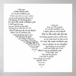 Jag missar dig - Brutet skilt hjärta Poster