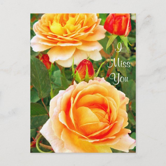 Jag missar dig/valfri Tillfälle_ vykort (Framsida)