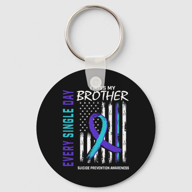 Jag missar min brother Suicide Awareness Preventio Nyckelring (Framsida)