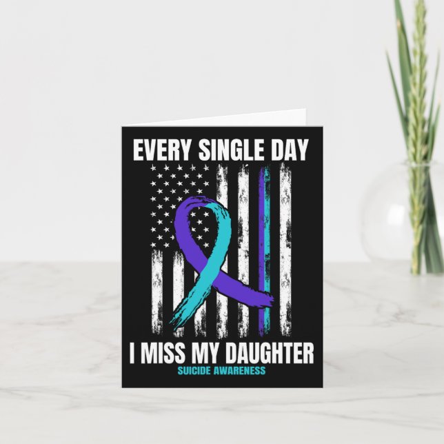Jag missar min dotter Suicide Awareness Shirt Prev Kort (Framsida)