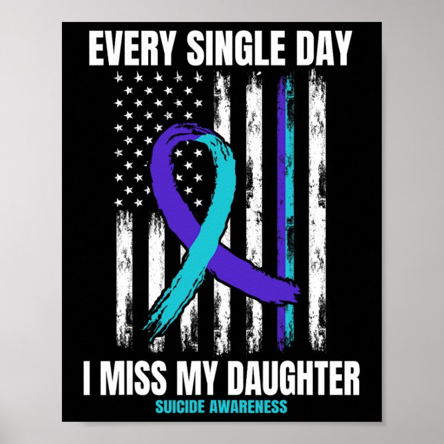 Jag missar min dotter Suicide Awareness Shirt Prev Poster (Framsidan)