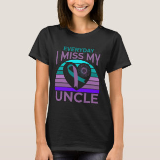 Jag missar min farbror Heart Solros Suicide Awaren T Shirt