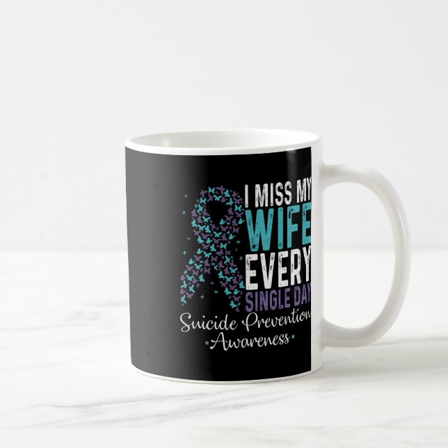 Jag missar min fru varje dag som självmordsförebyg kaffemugg (Höger)