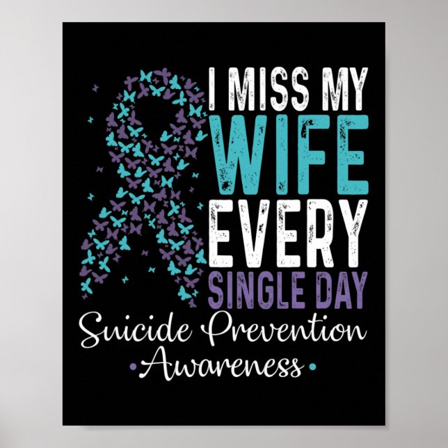 Jag missar min fru varje dag som självmordsförebyg poster (Framsidan)