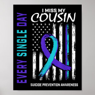 Jag missar min kusin Suicide Awareness Prevention Poster