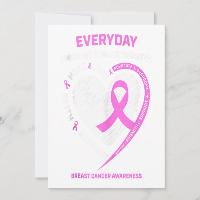 Jag missar min mordotter Breast Cancer Awareness Meddelande (Framsida)