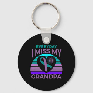 Jag missar min morfar Heart Suicide Awareness Gran Nyckelring