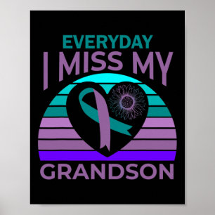 Jag missar min morson Heart Suicide Awareness Gran Poster