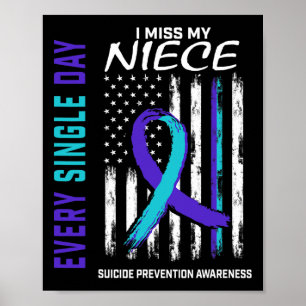 Jag missar min Niece Suicide Awareness Prevention Poster
