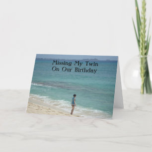 JAG MISSAR MIN TWIN PÅ VÅR BIRTHDAY KORT
