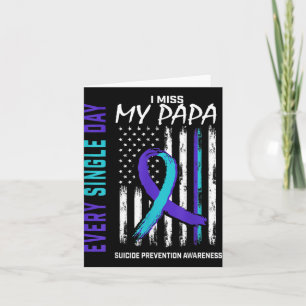 Jag missar mitt Pappa Suicide Awareness Prevention Kort