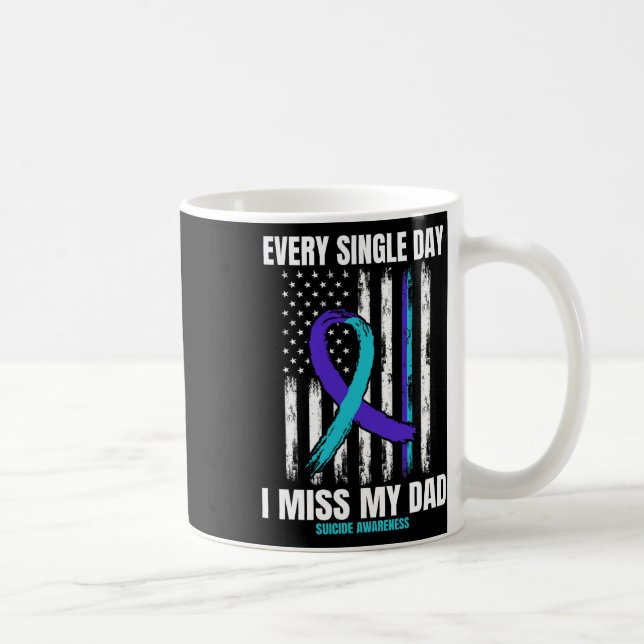 Jag missar mitt Pappa Suicide Awareness Shirt Prev Kaffemugg (Höger)