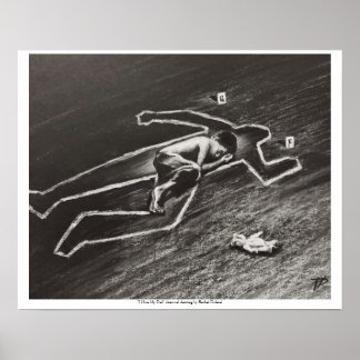 Jag missar Pappa kol teckning av Rachel Dolezal Poster