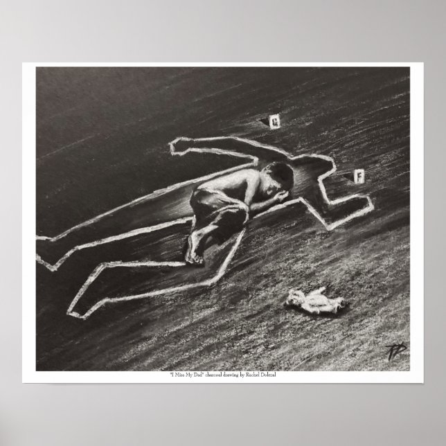 Jag missar Pappa kol teckning av Rachel Dolezal Poster (Framsidan)
