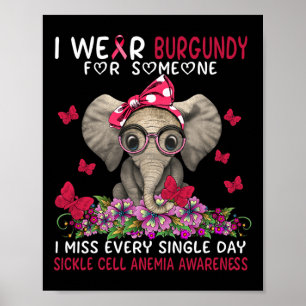 Jag missar varje dag Sickle Cell Anemia Awarene Poster