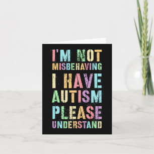 Jag missbrukar inte min autism. kort