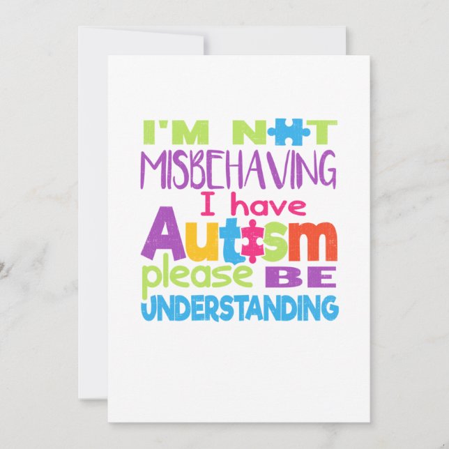 Jag missbrukar inte T-shirts - jag har autism Spara Datumet (Framsida)