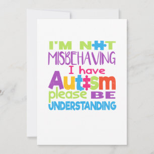 Jag missbrukar inte T-shirts - jag har autism Spara Datumet
