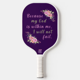 "Jag Misslyckas inte" Lila Pickleball Paddle