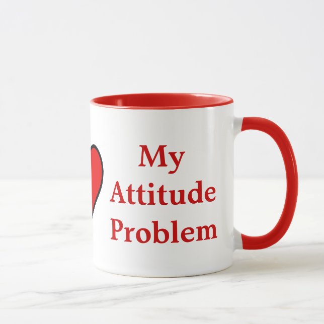 Jag ♥ mitt attitydproblem Mugg (Höger)