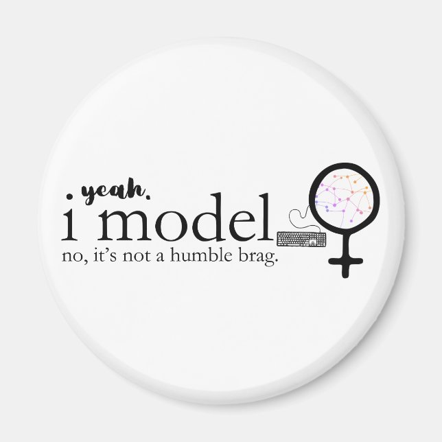 Jag modellerar kvinnor i teknologi magnet (Framsidan)