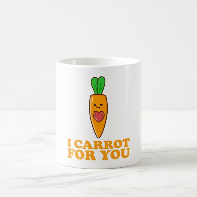 Jag morot för din söta Kawaii Carrot Pun Kaffemugg (Center)